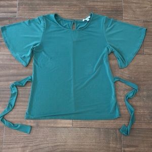 Green Envelope light forest green top